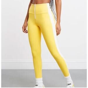 Bandier x Solid & Striped | Yellow Soleil Zip Front Legging Size Medium